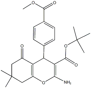 tert-butyl 2-amino-4-[4-(methoxycarbonyl)phenyl]-7,7-dimethyl-5-oxo-5,6,7,8-tetrahydro-4H-chromene-3-carboxylate|