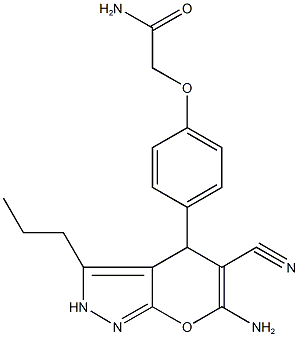 625374-53-0 2-[4-(6-amino-5-cyano-3-propyl-2,4-dihydropyrano[2,3-c]pyrazol-4-yl)phenoxy]acetamide