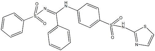 4-({phenyl[(phenylsulfonyl)imino]methyl}amino)-N-(1,3-thiazol-2-yl)benzenesulfonamide|