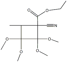ethyl 1-cyano-2,2,3,3-tetramethoxy-4-methylcyclobutanecarboxylate,63009-32-5,结构式