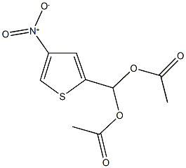 (acetyloxy){4-nitro-2-thienyl}methyl acetate 化学構造式