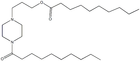 3-(4-decanoyl-1-piperazinyl)propyl decanoate Struktur