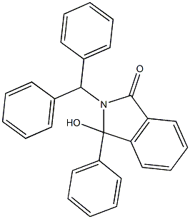 2-benzhydryl-3-hydroxy-3-phenyl-1-isoindolinone Structure