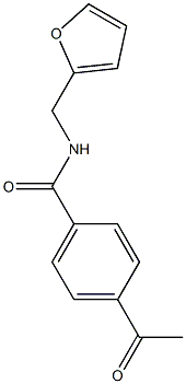 4-acetyl-N-(2-furylmethyl)benzamide Struktur