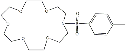 16-[(4-methylphenyl)sulfonyl]-1,4,7,10,13-pentaoxa-16-azacyclooctadecane Structure