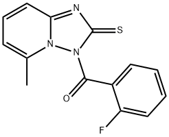 3-(2-fluorobenzoyl)-5-methyl[1,2,4]triazolo[1,5-a]pyridine-2(3H)-thione Struktur