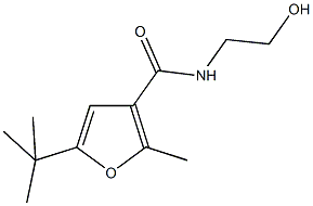 5-tert-butyl-N-(2-hydroxyethyl)-2-methyl-3-furamide 化学構造式