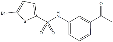 N-(3-acetylphenyl)-5-bromo-2-thiophenesulfonamide Structure