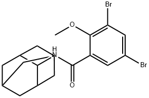 N-(2-adamantyl)-3,5-dibromo-2-methoxybenzamide Struktur