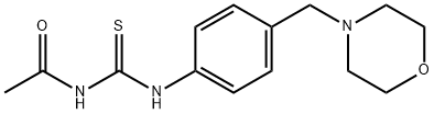 N-acetyl-N'-[4-(4-morpholinylmethyl)phenyl]thiourea Struktur