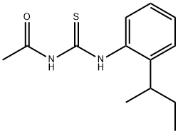 N-acetyl-N'-(2-sec-butylphenyl)thiourea Struktur