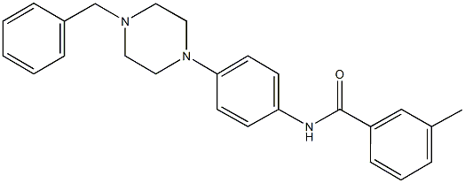 N-[4-(4-benzyl-1-piperazinyl)phenyl]-3-methylbenzamide Structure
