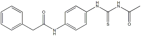 N-(4-{[(acetylamino)carbothioyl]amino}phenyl)-2-phenylacetamide Structure