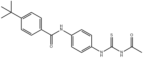N-(4-{[(acetylamino)carbothioyl]amino}phenyl)-4-tert-butylbenzamide Struktur