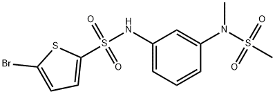 5-bromo-N-{3-[methyl(methylsulfonyl)amino]phenyl}-2-thiophenesulfonamide Struktur