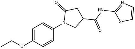 1-(4-ethoxyphenyl)-5-oxo-N-(1,3-thiazol-2-yl)-3-pyrrolidinecarboxamide,641577-50-6,结构式