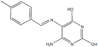 6-amino-5-[(4-methylbenzylidene)amino]-2,4-pyrimidinediol Structure