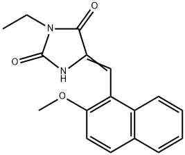 3-ethyl-5-[(2-methoxy-1-naphthyl)methylene]-2,4-imidazolidinedione,643004-83-5,结构式