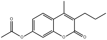 4-methyl-2-oxo-3-propyl-2H-chromen-7-yl acetate Struktur