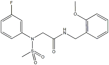 2-[3-fluoro(methylsulfonyl)anilino]-N-(2-methoxybenzyl)acetamide Struktur