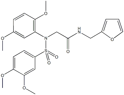 644958-06-5 2-{[(3,4-dimethoxyphenyl)sulfonyl]-2,5-dimethoxyanilino}-N-(2-furylmethyl)acetamide