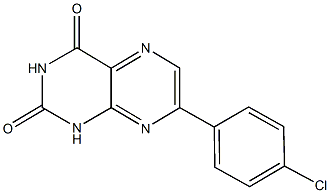 7-(4-chlorophenyl)-2,4(1H,3H)-pteridinedione Structure