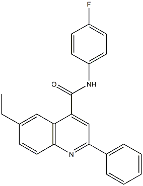 649579-18-0 6-ethyl-N-(4-fluorophenyl)-2-phenyl-4-quinolinecarboxamide