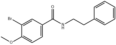 3-bromo-4-methoxy-N-(2-phenylethyl)benzamide Struktur