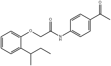 N-(4-acetylphenyl)-2-(2-sec-butylphenoxy)acetamide Structure