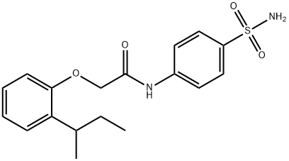 N-[4-(aminosulfonyl)phenyl]-2-(2-sec-butylphenoxy)acetamide 结构式