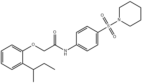 2-(2-sec-butylphenoxy)-N-[4-(1-piperidinylsulfonyl)phenyl]acetamide|