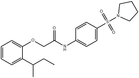 2-(2-sec-butylphenoxy)-N-[4-(1-pyrrolidinylsulfonyl)phenyl]acetamide Structure