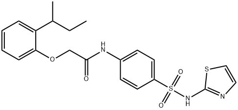 2-(2-sec-butylphenoxy)-N-{4-[(1,3-thiazol-2-ylamino)sulfonyl]phenyl}acetamide Struktur