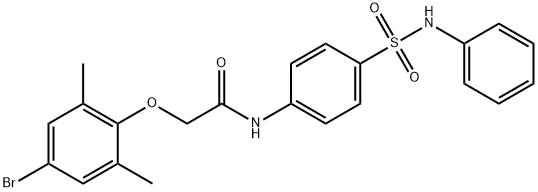 N-[4-(anilinosulfonyl)phenyl]-2-(4-bromo-2,6-dimethylphenoxy)acetamide Structure