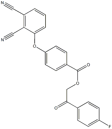 2-(4-fluorophenyl)-2-oxoethyl 4-(2,3-dicyanophenoxy)benzoate 化学構造式
