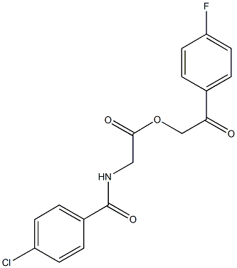 2-(4-fluorophenyl)-2-oxoethyl [(4-chlorobenzoyl)amino]acetate|