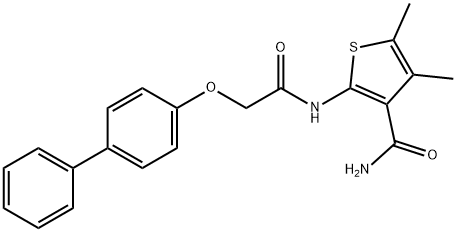 2-{[([1,1'-biphenyl]-4-yloxy)acetyl]amino}-4,5-dimethyl-3-thiophenecarboxamide,651018-49-4,结构式