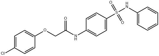 N-[4-(anilinosulfonyl)phenyl]-2-(4-chlorophenoxy)acetamide 化学構造式