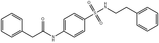 2-phenyl-N-(4-{[(2-phenylethyl)amino]sulfonyl}phenyl)acetamide Struktur