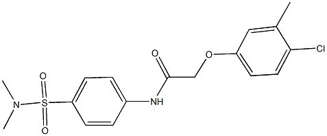2-(4-chloro-3-methylphenoxy)-N-{4-[(dimethylamino)sulfonyl]phenyl}acetamide,651711-73-8,结构式