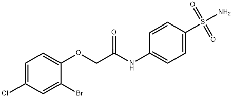 N-[4-(aminosulfonyl)phenyl]-2-(2-bromo-4-chlorophenoxy)acetamide Structure