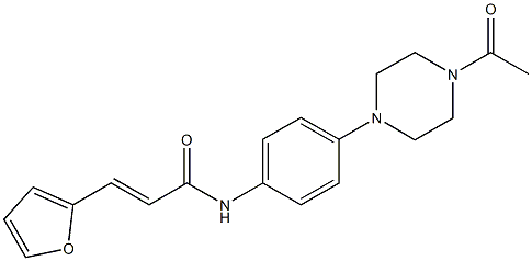 N-[4-(4-acetyl-1-piperazinyl)phenyl]-3-(2-furyl)acrylamide Structure