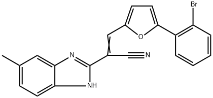 662156-40-3 3-[5-(2-bromophenyl)-2-furyl]-2-(6-methyl-1H-benzimidazol-2-yl)acrylonitrile