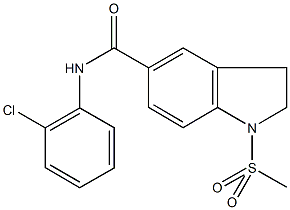 662158-66-9 N-(2-chlorophenyl)-1-(methylsulfonyl)-5-indolinecarboxamide