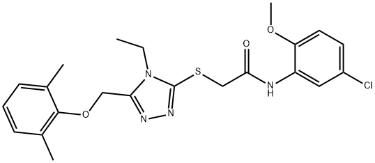 662158-84-1 N-(5-chloro-2-methoxyphenyl)-2-({5-[(2,6-dimethylphenoxy)methyl]-4-ethyl-4H-1,2,4-triazol-3-yl}sulfanyl)acetamide