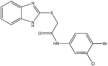 2-(1H-benzimidazol-2-ylsulfanyl)-N-(4-bromo-3-chlorophenyl)acetamide Structure