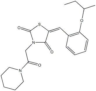 662162-60-9 5-(2-sec-butoxybenzylidene)-3-[2-oxo-2-(1-piperidinyl)ethyl]-1,3-thiazolidine-2,4-dione
