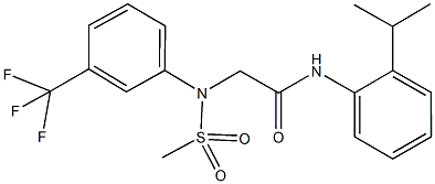 663159-94-2 N-(2-isopropylphenyl)-2-[(methylsulfonyl)-3-(trifluoromethyl)anilino]acetamide