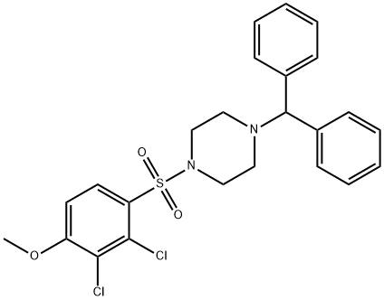 4-[(4-benzhydryl-1-piperazinyl)sulfonyl]-2,3-dichlorophenyl methyl ether Structure