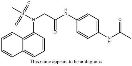 N-[4-(acetylamino)phenyl]-2-[(methylsulfonyl)(1-naphthyl)amino]acetamide Structure